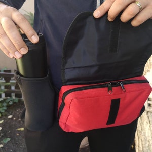 Vintage Belt Bag, Hip Bag, Waist Bag, Belt Bag with can holder, Hip Bag - pouch Utility Belt - waist purse MultyPocket - passport money
