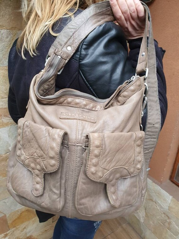 Buy Vintage LIEBESKIND Beige Tote Bag Liebeskind Leather Bag Unique Handbag Soft Leather Purse Tote Bag Everyday Shoulder Bag Liebeskind Online in India Etsy