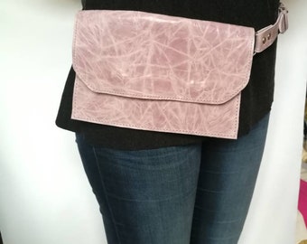 Handmade Leather Belt Bag, Adjustable Strap Waist Pack
