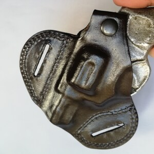 Handmade Leather Pancake Holster for 2-4 Inch Revolvers image 4