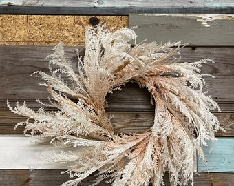 24" Pampas Faux Pampas Wreath