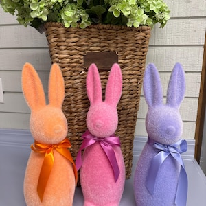 18.5 Sherbet Flocked Bunny-SALE