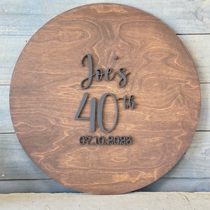 Personalized Wooden Sign | Happy Birthday Sign | Party Decor | Birthday Party | Banner | Milestone Birthday Sign | 2025 Birthday Sign