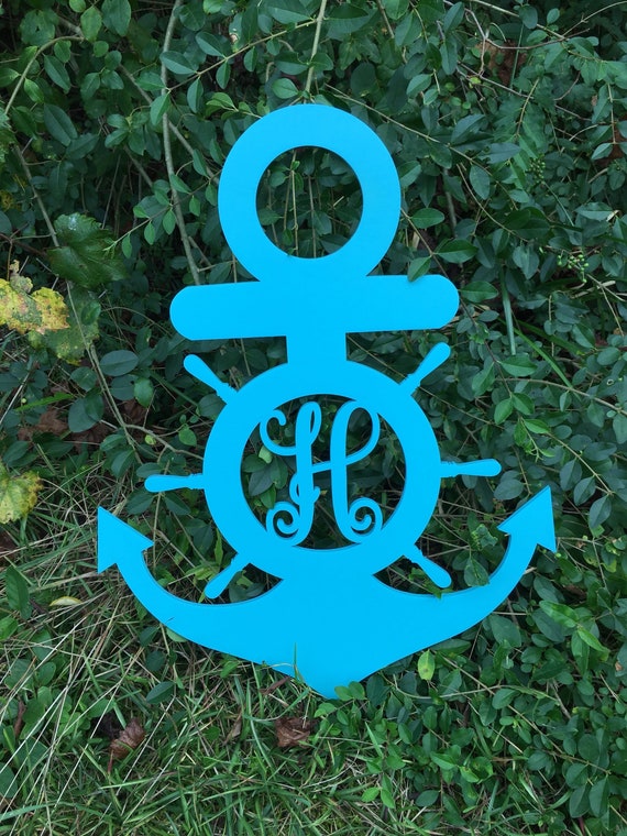 Anchor Door Hanger Monogram Etsy