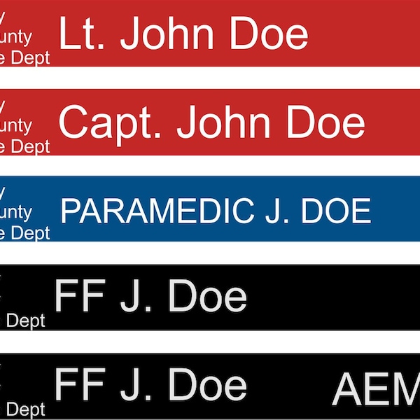 Accountability Tags for Fire Department Command