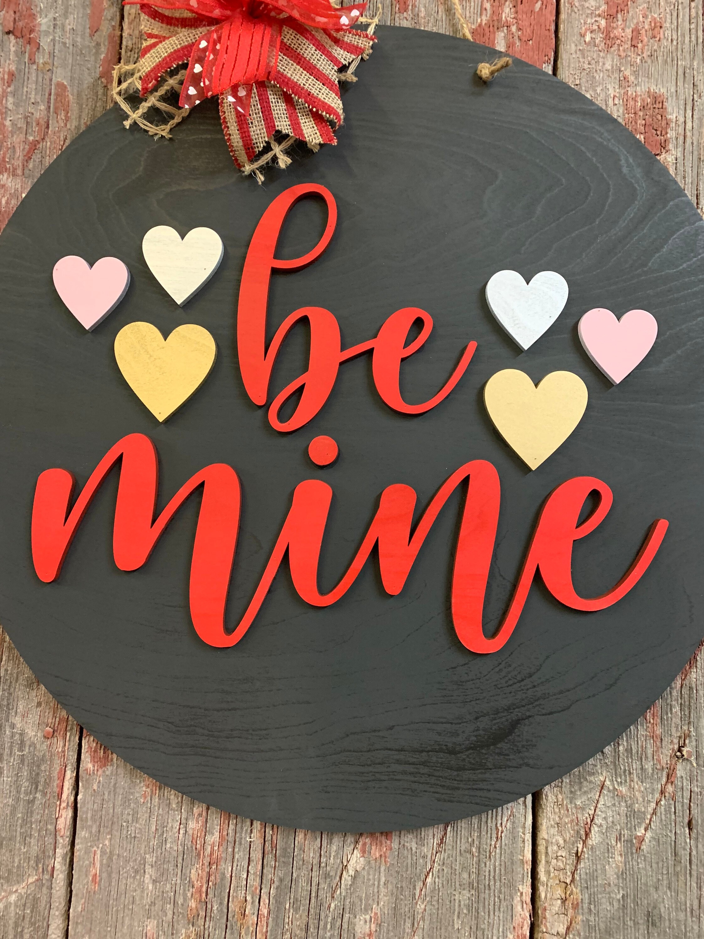 Valentine Door Hanger Wooden Door Hanger XOXO Decor Wooden Etsy