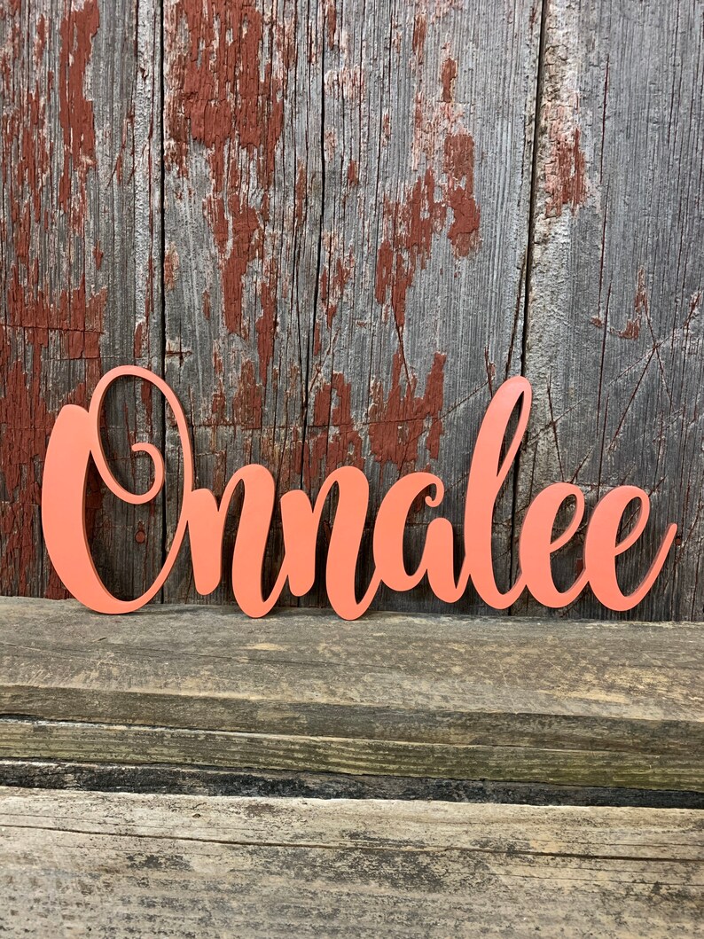 Wood Name Cut Out Nursery Decor Etsy