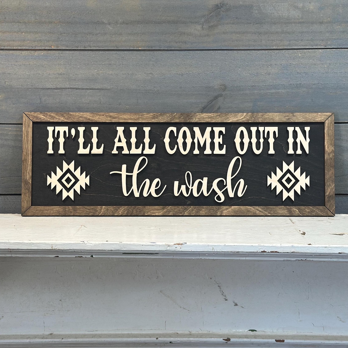 Laundry Sign | Mudroom | Take a Bath You Dirty Cowboy | Bathroom Sign | Western | Aztec | Bathroom | Wooden Sign | Laundry Decor | Farmhouse - Etsy