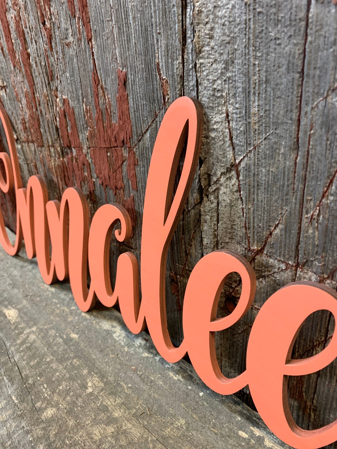 Wood Name Cut Out Nursery Decor Etsy