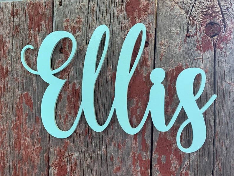 Wood Name Cut Out Nursery Decor Etsy