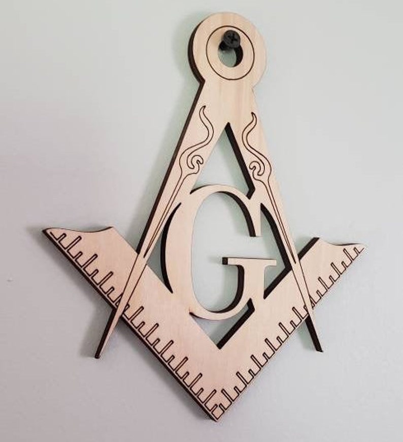 Square. Freemason Compass Masonic Working Tools Wall Decor Masons Door