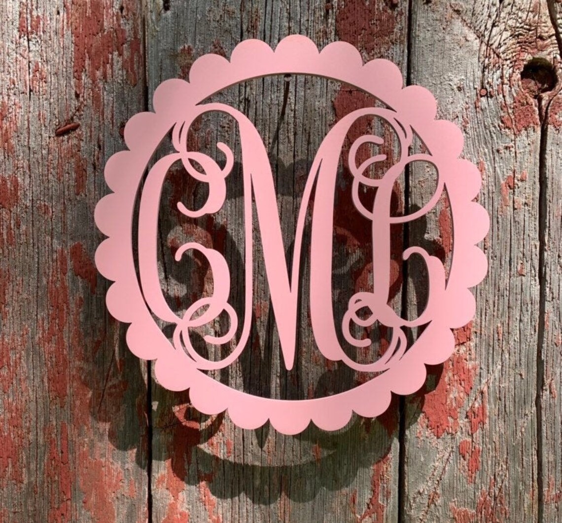 Wooden Monogram Wall Decor Bedroom Nursery Dorm Wedding Etsy