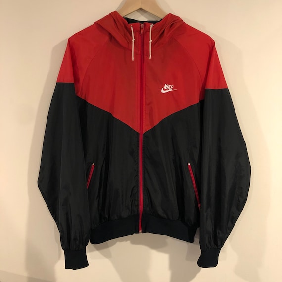 ジャケット・アウター NIKE 00s nylon pullover jacket Bordeaux Vtg 90s Nike Men Windbreaker Jacket Color Block Spell Out