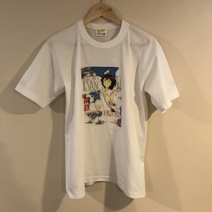 100% authentisches 1997 Neon Genesis Evangelion 'Girlfriend of Steel' T-Shirt Sz S Small Vintage VTG SEGA Saturn Videospiel South Korea NGE 90er Jahre