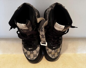 RARE Vintage 2000 GUCCI Nike Air Force 1 Mid Custom Bootleg 