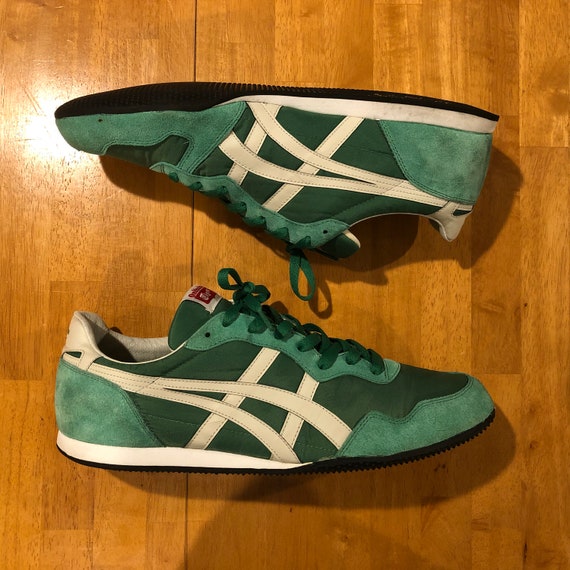 Vintage Onitsuka Tiger Green Line Sneakers Size 1… - image 1