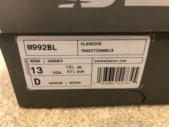 NEW BALANCE 992 Size 13 US Men display picture 2