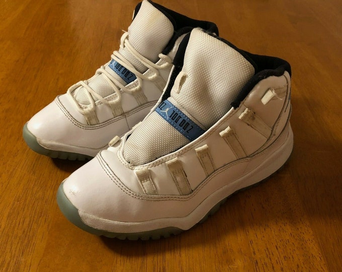 RARE NIKE Air Jordan 11 Retro Ps Legend Blue Gs Size 3Y 378039-117 Xi ...