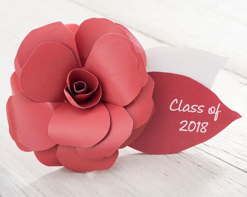 SCHOOL COLORS Paper Flowers Paper Roses Arrangement MAROON /& White w Custom Options Graduation 2018 Team Colors University Colors