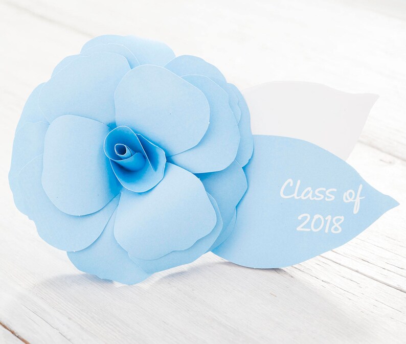 Big Little Gift SORORITY Greek Paper Flowers Paper Roses Arrangement LIGHT BLUE /& White with Custom Options Big Sister Little Sister