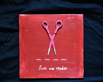 Love me tender (I/O series) 30x30 cm - Original conceptual art by Dreamfacta