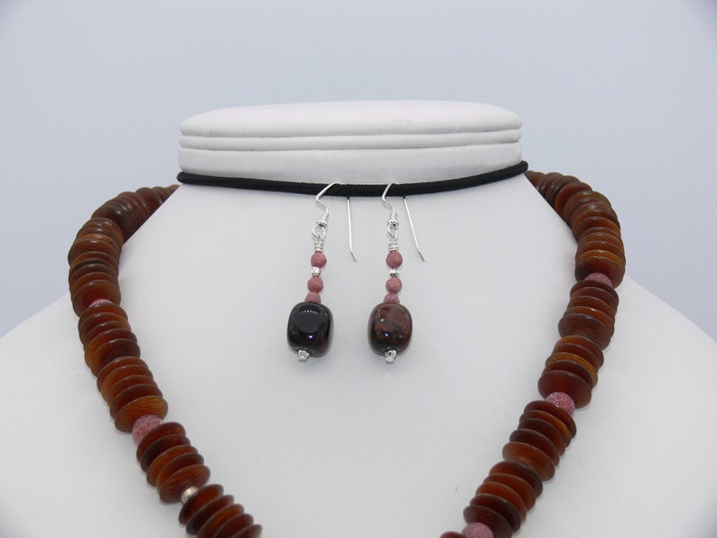 African Inspired Jewelry Shades of Brown Horn Bead Necklace - Etsy