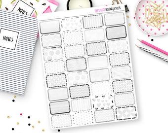 28 Quarter Box Stickers for Erin Condren Life Planner, Plum Paper or ...