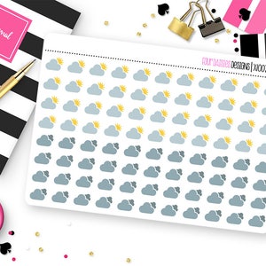 Weather Stickers for Erin Condren Life Planner, Plum Paper, Filofax or Kiki K Planners, Calendars or Scrapbooks image 3