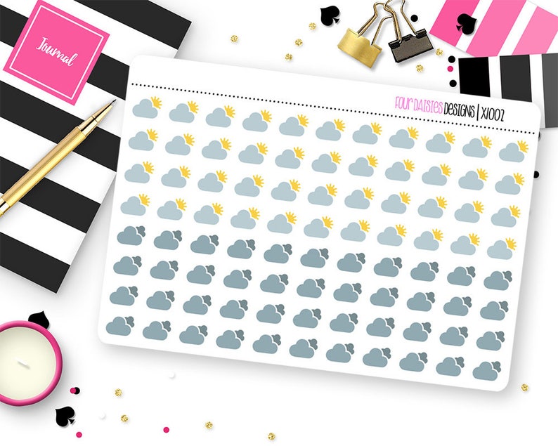 Weather Stickers for Erin Condren Life Planner, Plum Paper, Filofax or Kiki K Planners, Calendars or Scrapbooks image 3