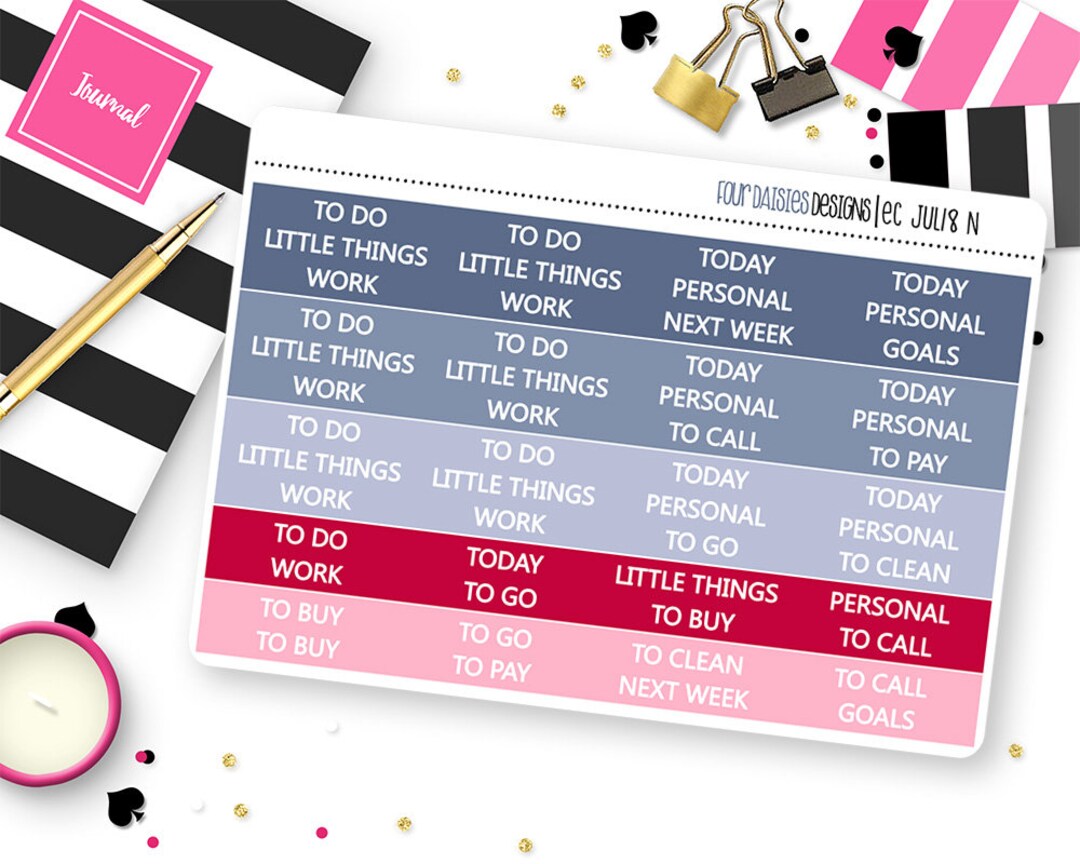 Custom Text Monthly Header Stickers for Erin Condren Life Planner, Plum ...
