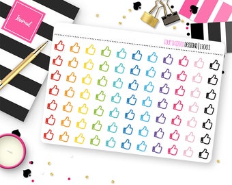 77 Thumbs Up Planner Stickers for Erin Condren Life Planner, Plum Paper or Mambi Happy Planners || I3002