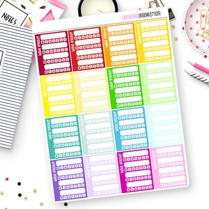 16 Habit Tracker Sidebar Trackers for Erin Condren Life Planner, Plum ...