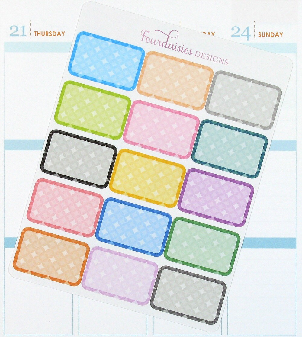Midcentury Retro Circles Half Box Stickers for Erin Condren Life ...