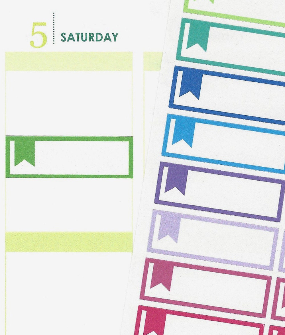 Custom Color Flagged Event Stickers for Erin Condren Life Planner, Plum ...