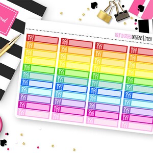 Custom Color Mini Event Stickers for Erin Condren Life Planner, Plum Paper or Mambi Happy Planners image 7