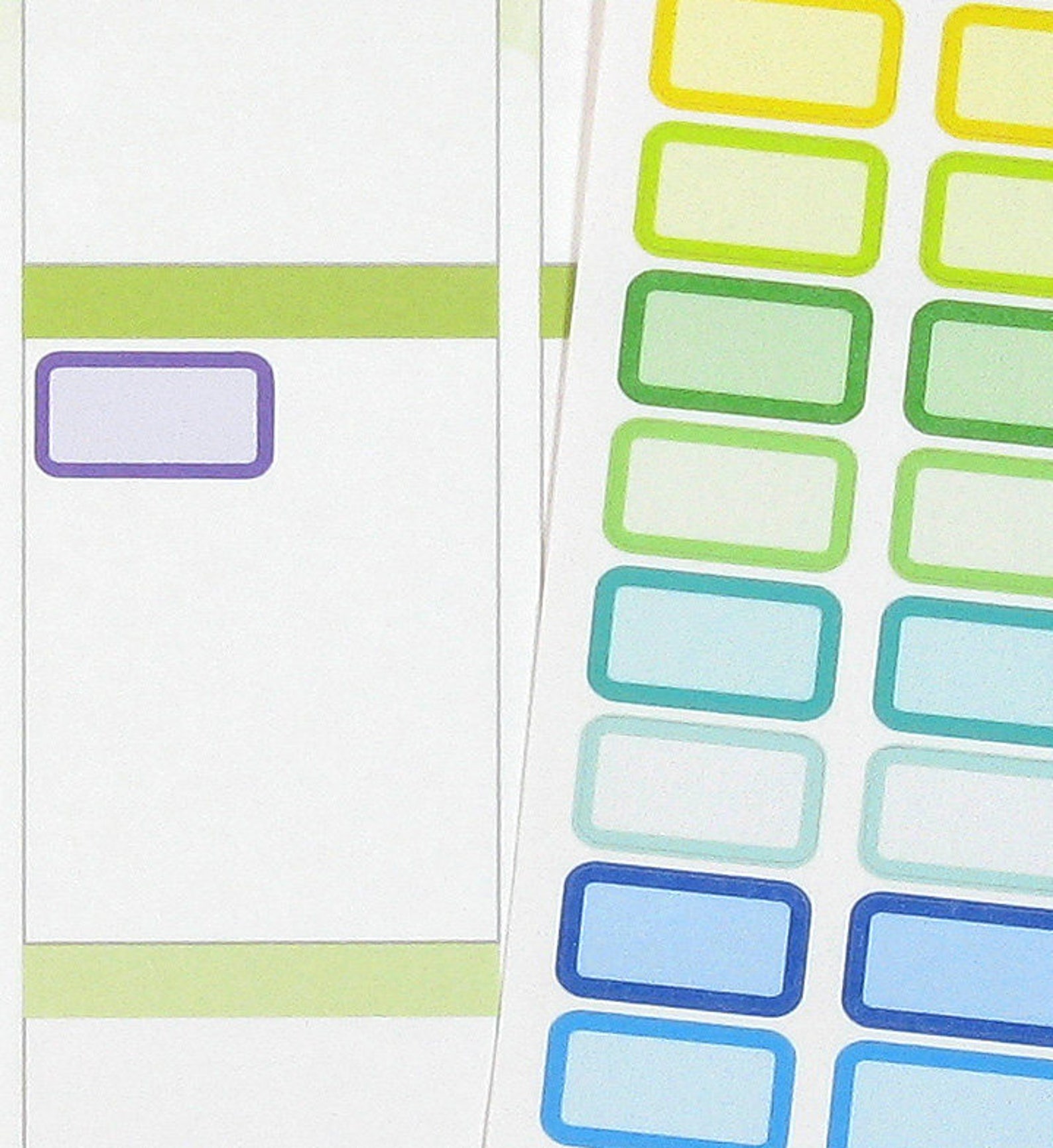 Custom Color Mini Box Stickers for Erin Condren Life Planner, Plum ...