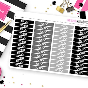 48 Neutral Header Planner Stickers for Erin Condren Life Planner, Plum Paper or Mambi Happy Planner || N1004-1006
