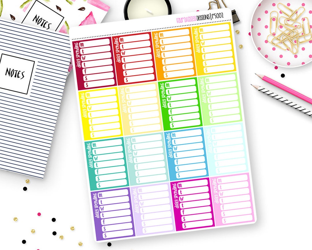 Custom Color Sidebar Stickers for Erin Condren Life Planner, Plum Paper ...