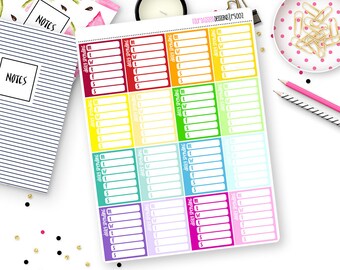 Custom Color Sidebar Stickers for Erin Condren Life Planner, Plum Paper or Mambi Happy Planners