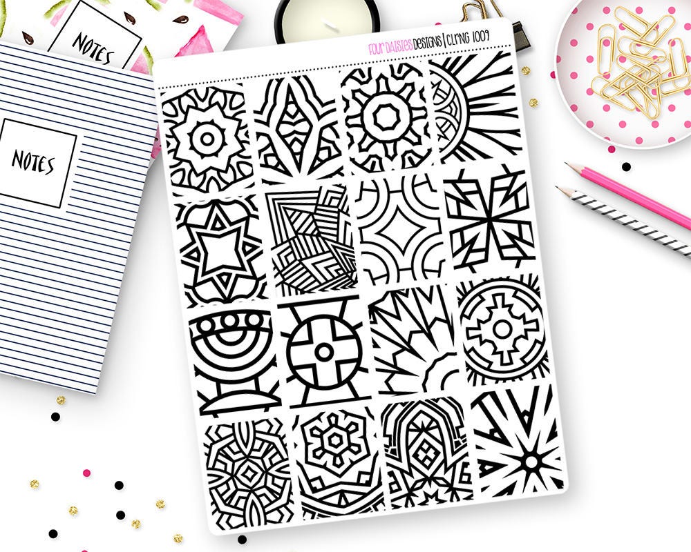 16 Coloring Box Planner Stickers for Erin Condren Life Planner, Plum ...