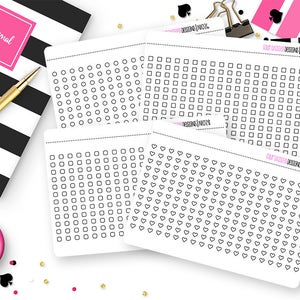 12 Monthly Sidebar Checklist Strips Planner Stickers for Erin Condren Life Planner, Plum Paper, or Mambi Happy Planner