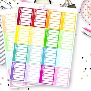 16 Workout Sidebar Trackers for Erin Condren Life Planner, Plum Paper or Mambi Happy Planners