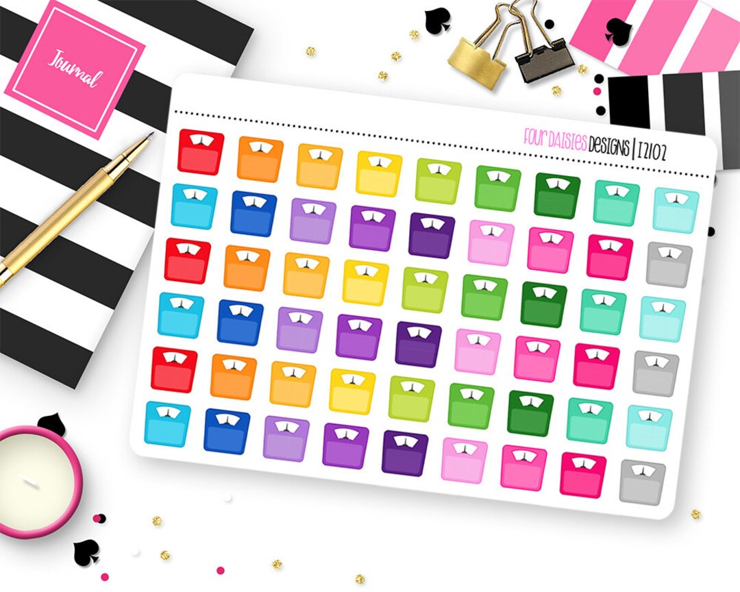 54 Scale Planner Stickers for Erin Condren Life Planner, Plum Paper or ...