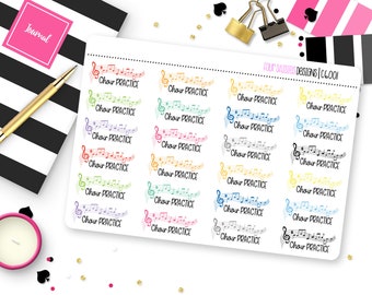 24 Choir Practice Planner Stickers for Erin Condren Life Planner, Plum Paper or Mambi Happy Planner || C6001