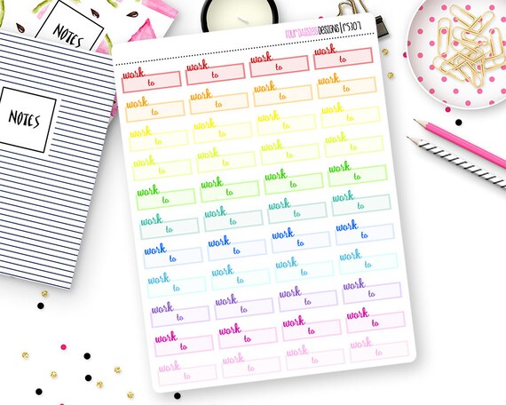 44 work schedule planner stickers for erin condren life etsy