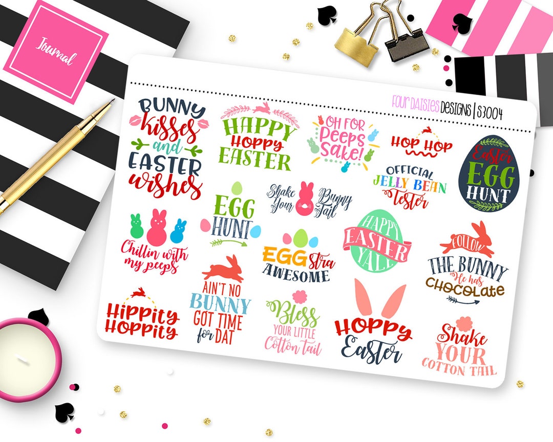 Easter Quote Planner Stickers for Erin Condren Life Planner, Plum Paper ...