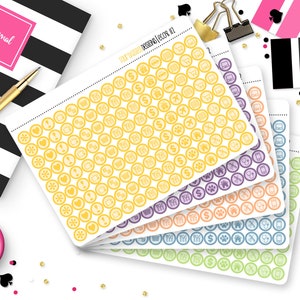 135 EC Icon Dot Planner Stickers for Erin Condren Life Planner, Plum ...