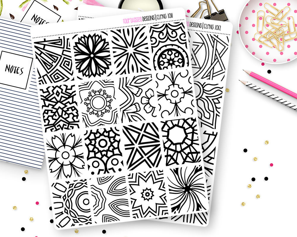 16 Coloring Box Planner Stickers for Erin Condren Life Planner, Plum ...