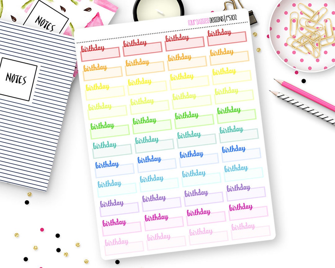 Custom Color Event Stickers for Erin Condren Life Planner, Plum Paper ...