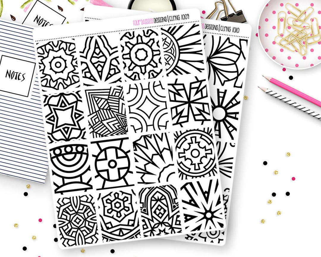 16 Coloring Box Planner Stickers for Erin Condren Life Planner, Plum ...